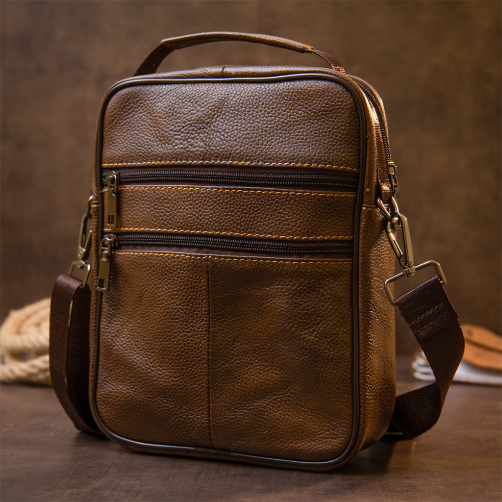 Сумка Vintage Коричнева (20392) - зображення 9