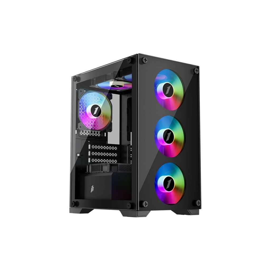 Корпус 1stPlayer X2-M-BK-4F1 - зображення 1