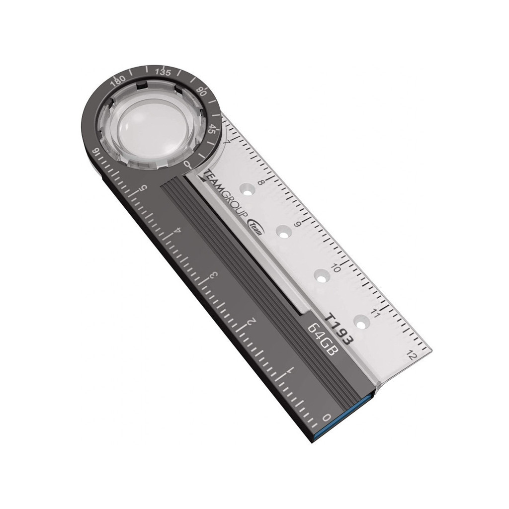 USB флеш накопичувач Team 64GB T193 Nickel Black USB 3.2 (TT19364GF01) - зображення 2