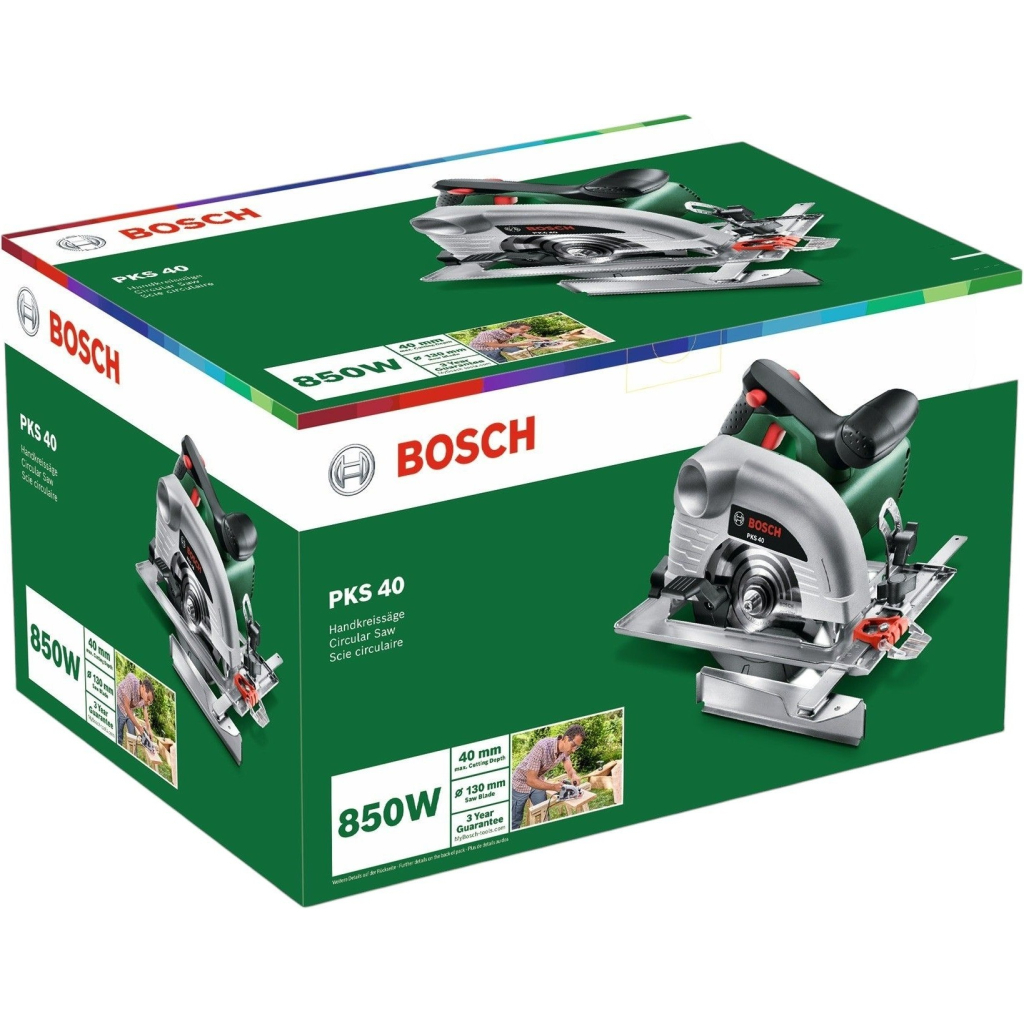 Дискова пила Bosch PKS 40 850Вт, 130мм, 2.6кг (0.603.3C5.000) - изображение 3