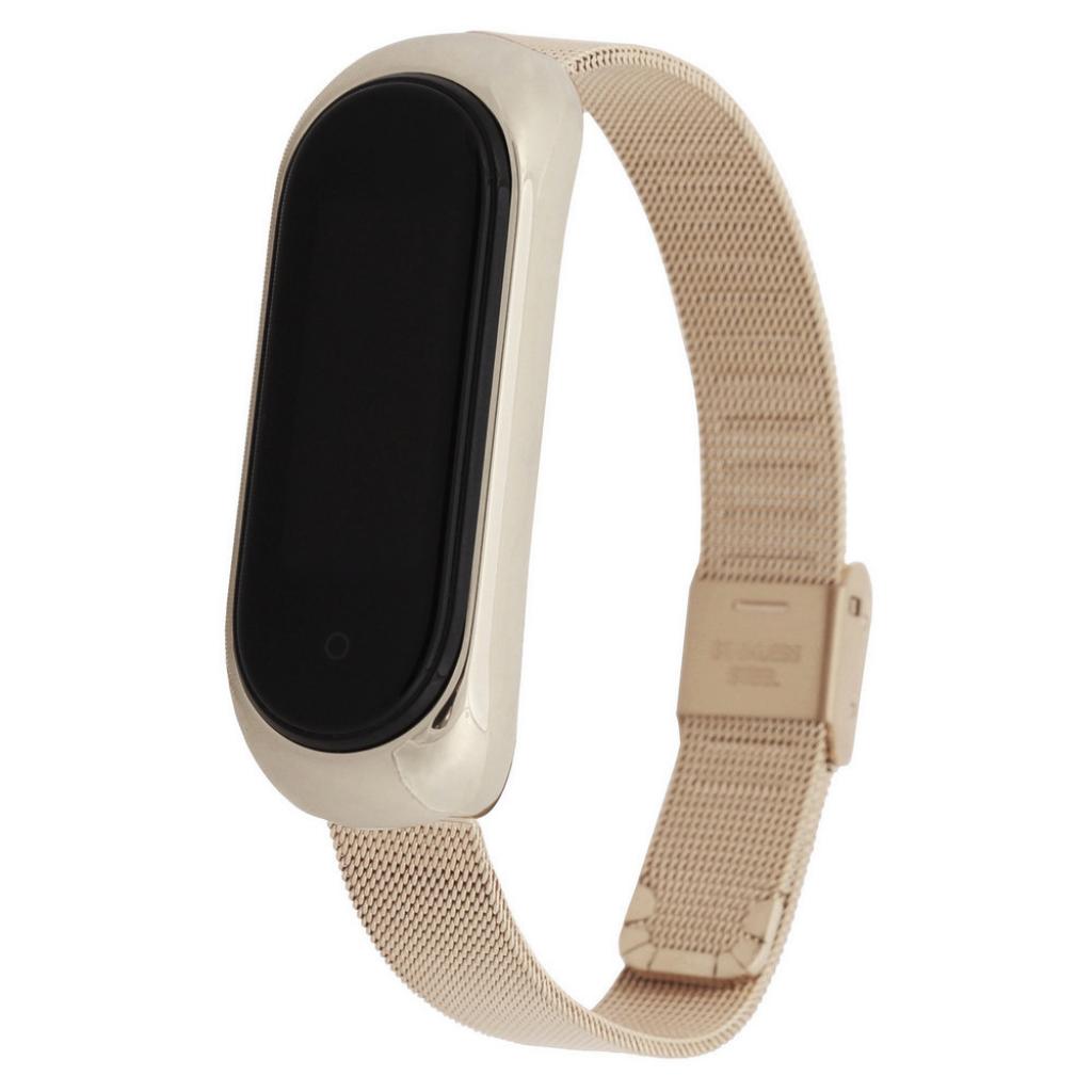 Ремінець до фітнес браслета BeCover Metal для Xiaomi Mi Smart Band 5 Rose Gold (705149) - зображення 2