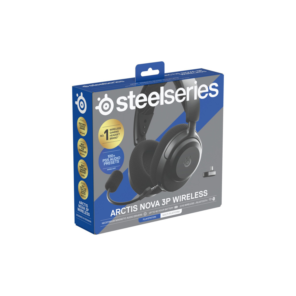 Навушники SteelSeries Arctis Nova 3P Wireless MultiPlatform Black (61686) - зображення 5