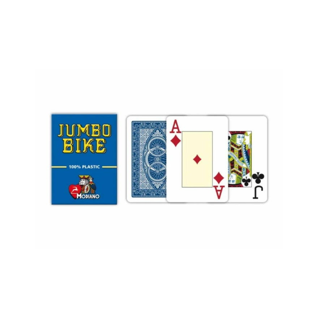 Гральні карти Modiano Bike Trophy 100 Plastic Jumbo Index (blue) (ВР_КИМБТБ) - зображення 2