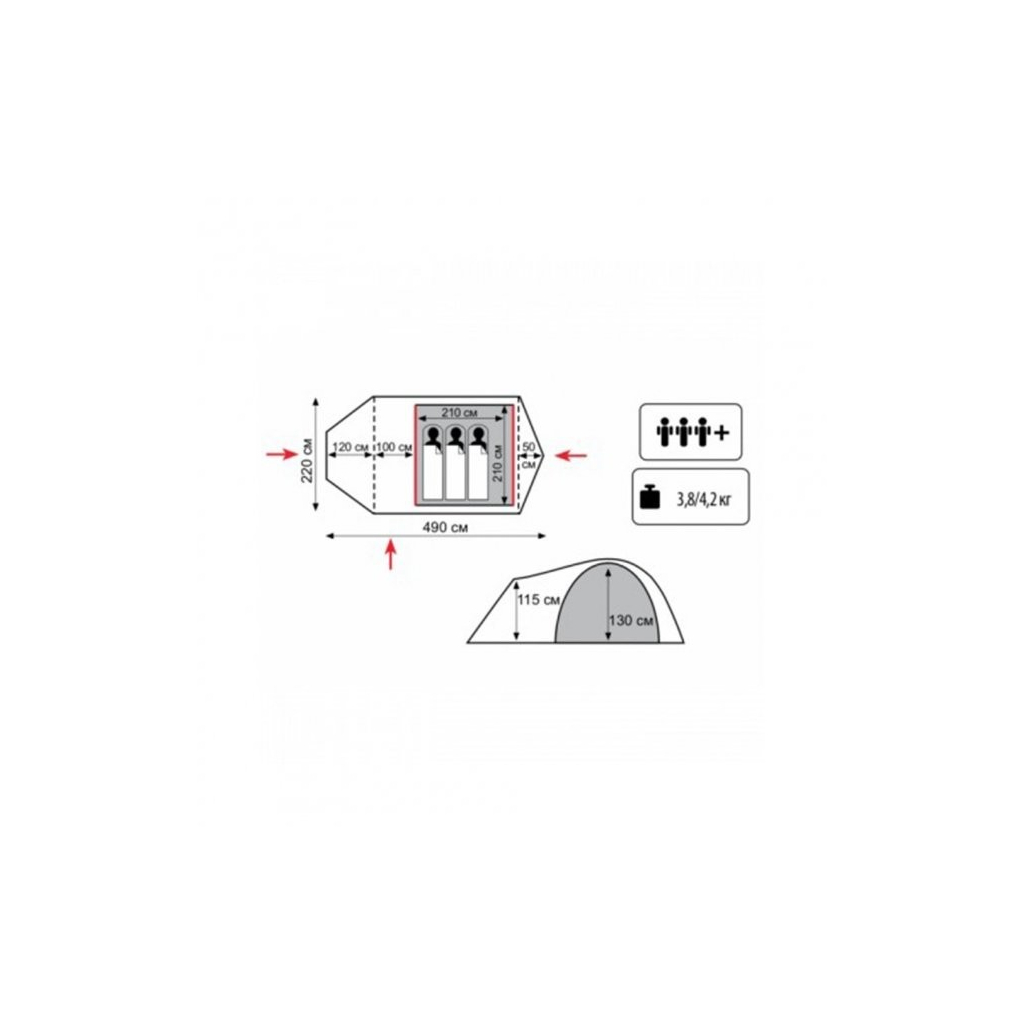 Намет Tramp_ТОВ Lite Twister 3 (TLT-024.06-sand) - зображення 3