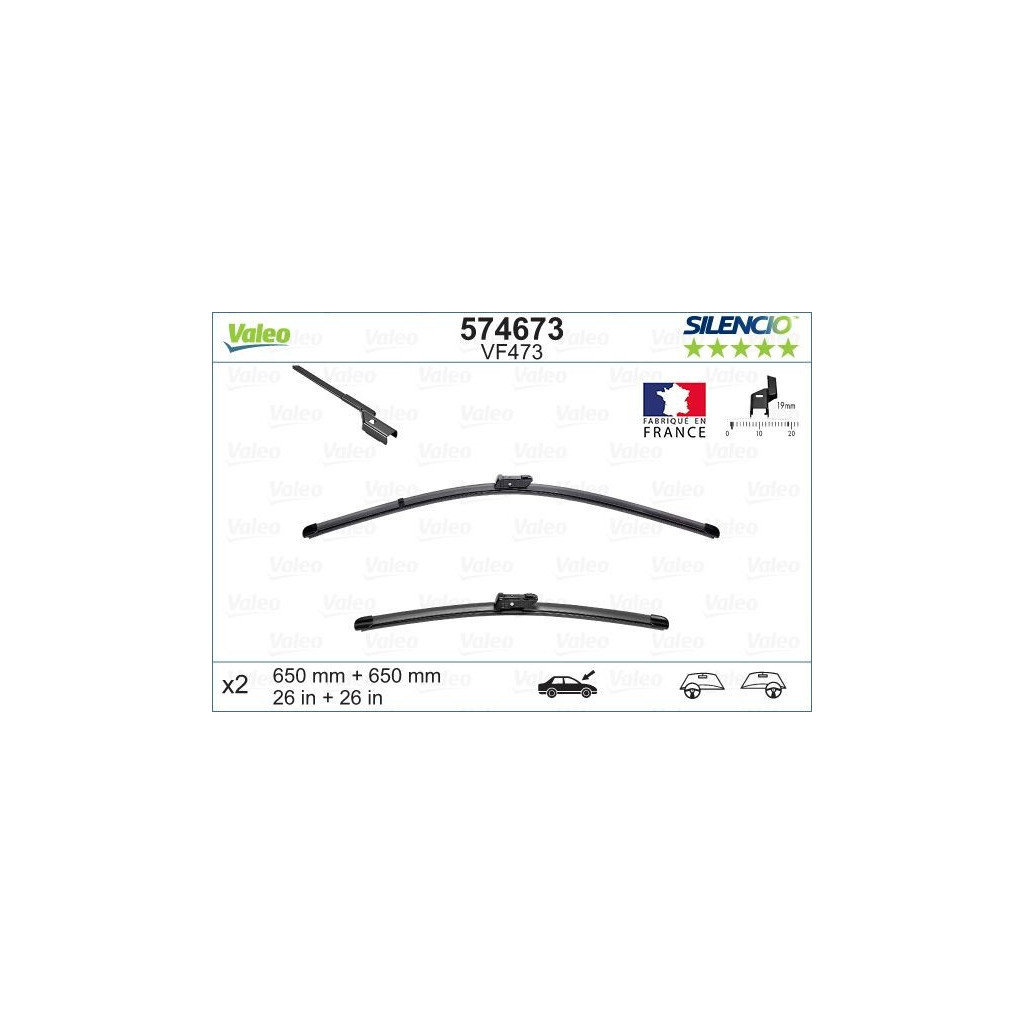 Щітка склоочисника Valeo 574673 - зображення 2