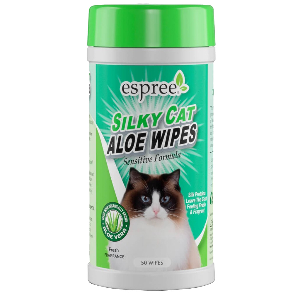 Вологі серветки для тварин Espree Silky Cat Grooming Wipes 50 шт. (0748406014213) - зображення 1