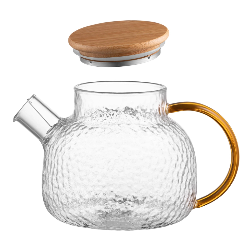 Заварник Ardesto Gemini Dew боросилікатне скло бамбук прозорий 1000мл (AR3010GHM) - зображення 2