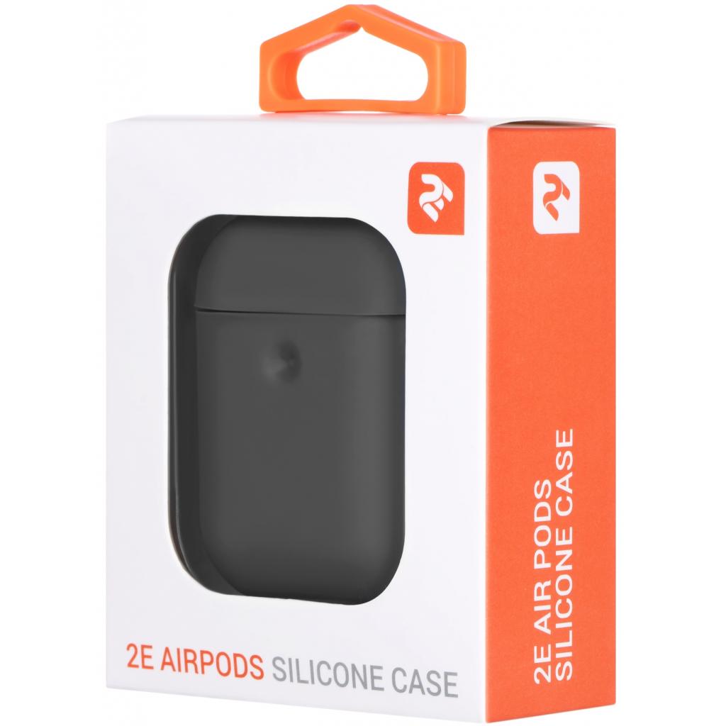 Чохол для навушників 2E для Apple AirPods Pure Color Silicone 3.0 мм Carbon Gray (2E-AIR-PODS-IBPCS-3-CGR) - зображення 3