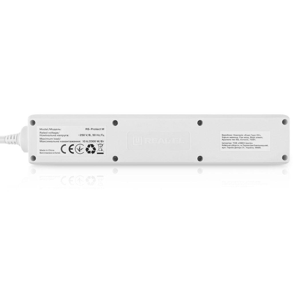 Мережевий фільтр живлення REAL-EL RS-Protect M 5m, white (EL122300029) - изображение 7