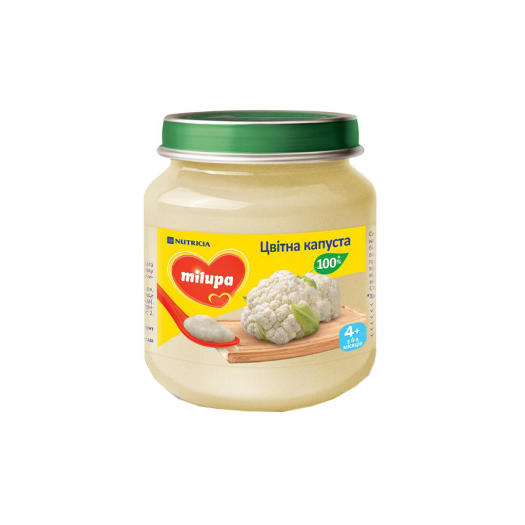 Дитяче пюре Milupa Цвітна капуста з 4 місяців 125 г (5900852030246) - зображення 1