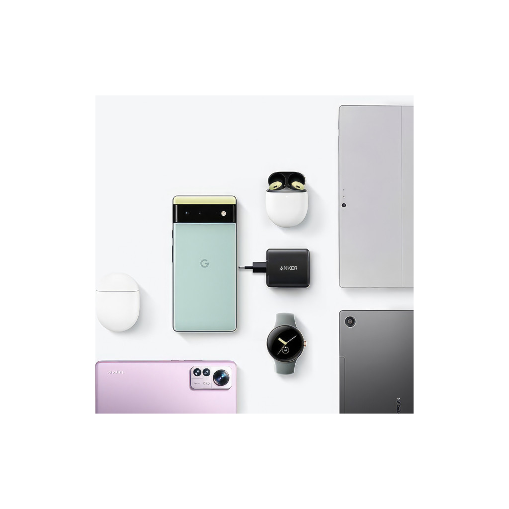 Зарядний пристрій Anker PowerPort 312 - 25W USB-C Black (A2642G11) - зображення 5