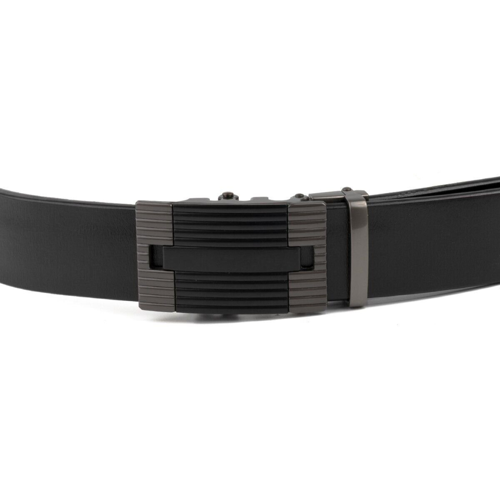 Ремінь Vintage Чоловічий з лінійною пряжкою Чорний (20290) - зображення 2