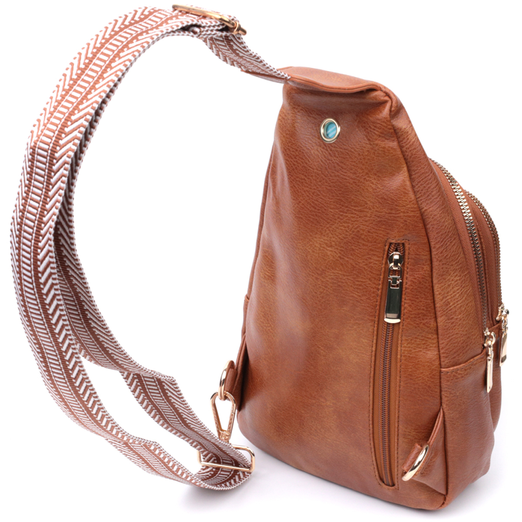 Сумка Vintage Жіноча слінг з екошкіри Руда (22749) - зображення 2