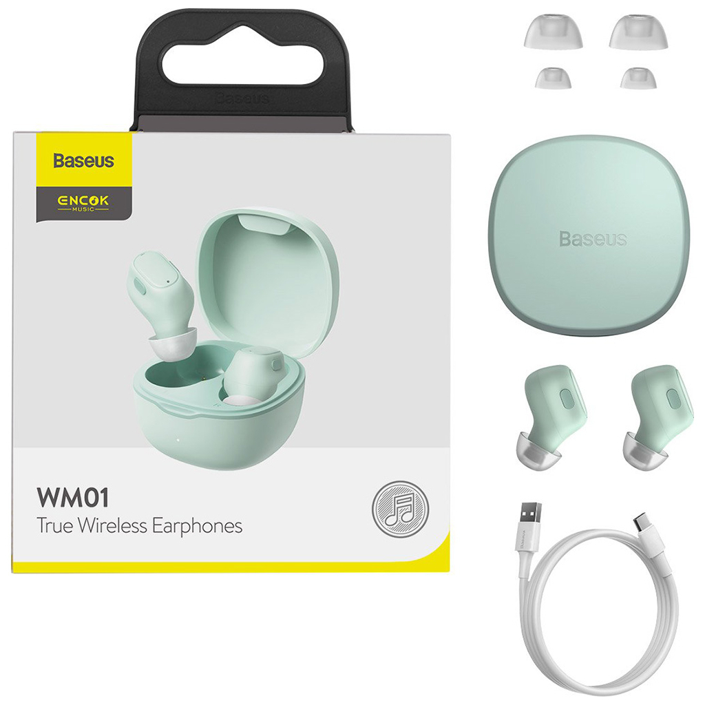 Навушники Baseus Encok TWS WM01 Green (NGWM01-06) - зображення 5