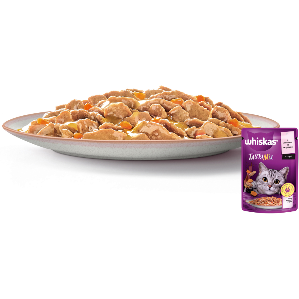 Вологий корм для кішок Whiskas TastyMix Лосось, Морква 85 г (4770608262457) - зображення 3