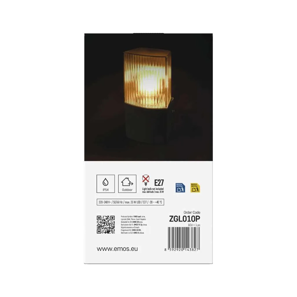 Світильник EMOS E27 25 Вт IP54 (ZGL010P) - picture 8