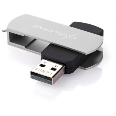USB флеш накопичувач eXceleram 32GB P2 Series Silver/Black USB 2.0 (EXP2U2SIB32) - зображення 2