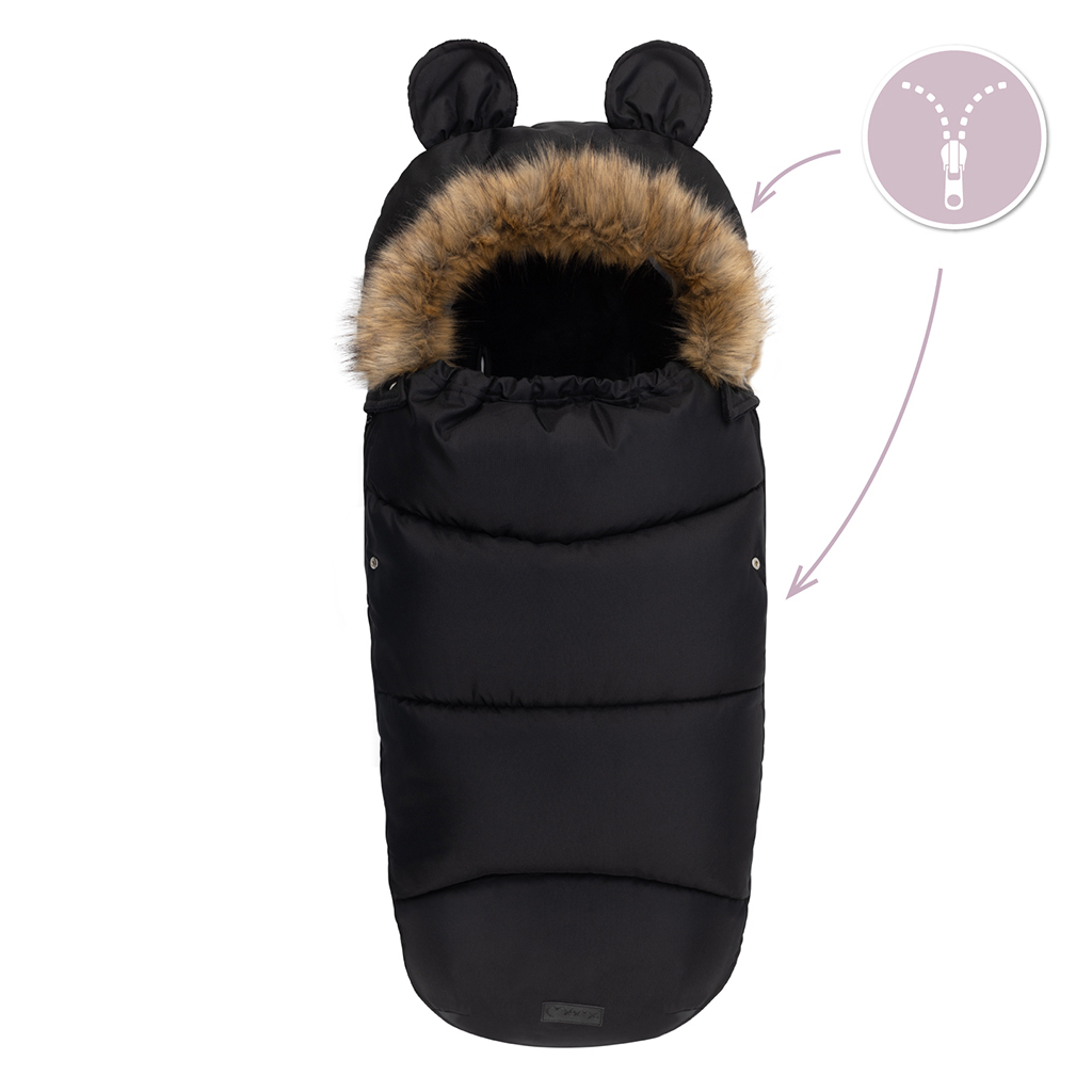 Зимовий конверт MoMi Sleeping bag black (AKCE00032) - зображення 6