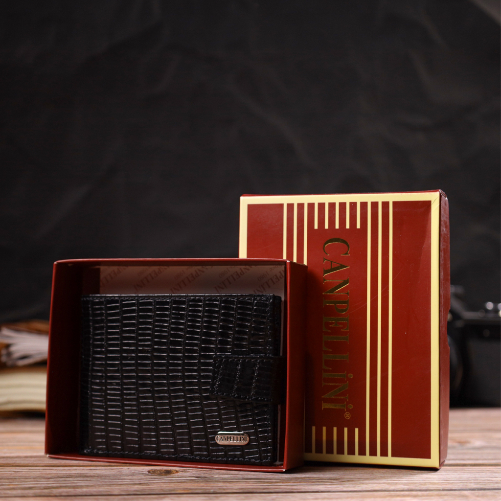 Гаманець Canpellini З натуральної шкіри Чорний (21748) - зображення 10