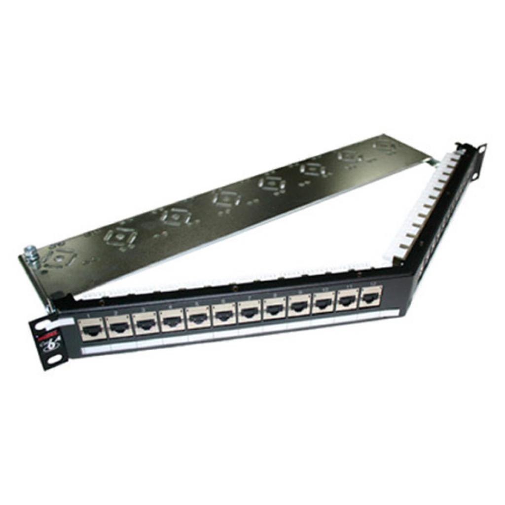 Патч-панель 19" кутова 24xRJ-45 STP cat.6A, DG+, 1U Molex (PID-00218) - изображение 1