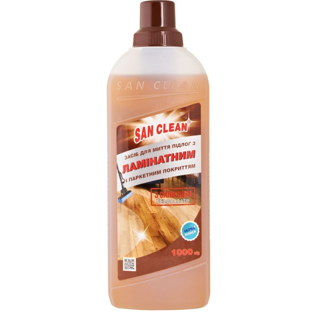 Засіб для миття підлоги San Clean для паркету та ламінату 1 кг (4820003541661) - зображення 1