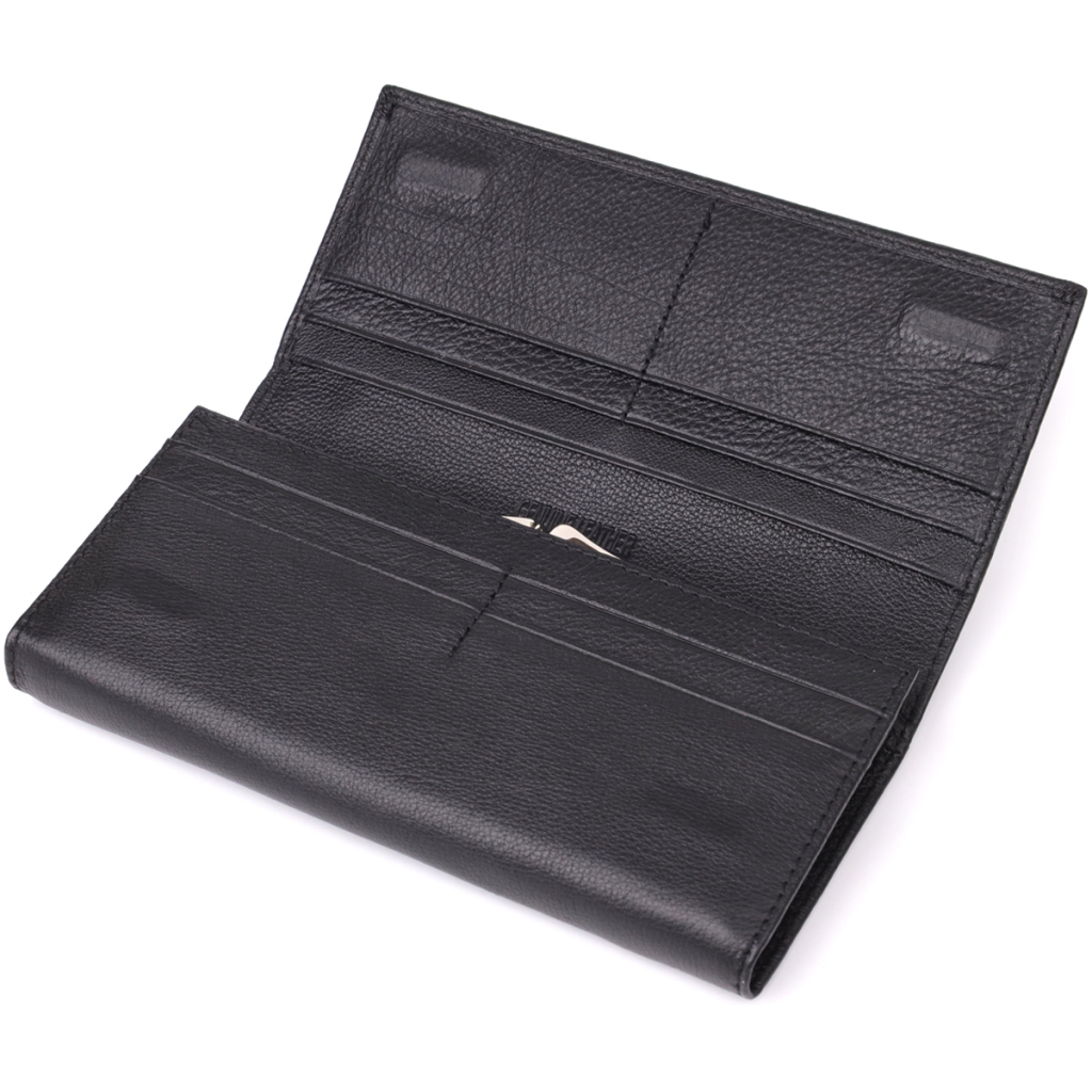 Гаманець ST Leather З натуральної шкіри Чорний (23088) - зображення 6