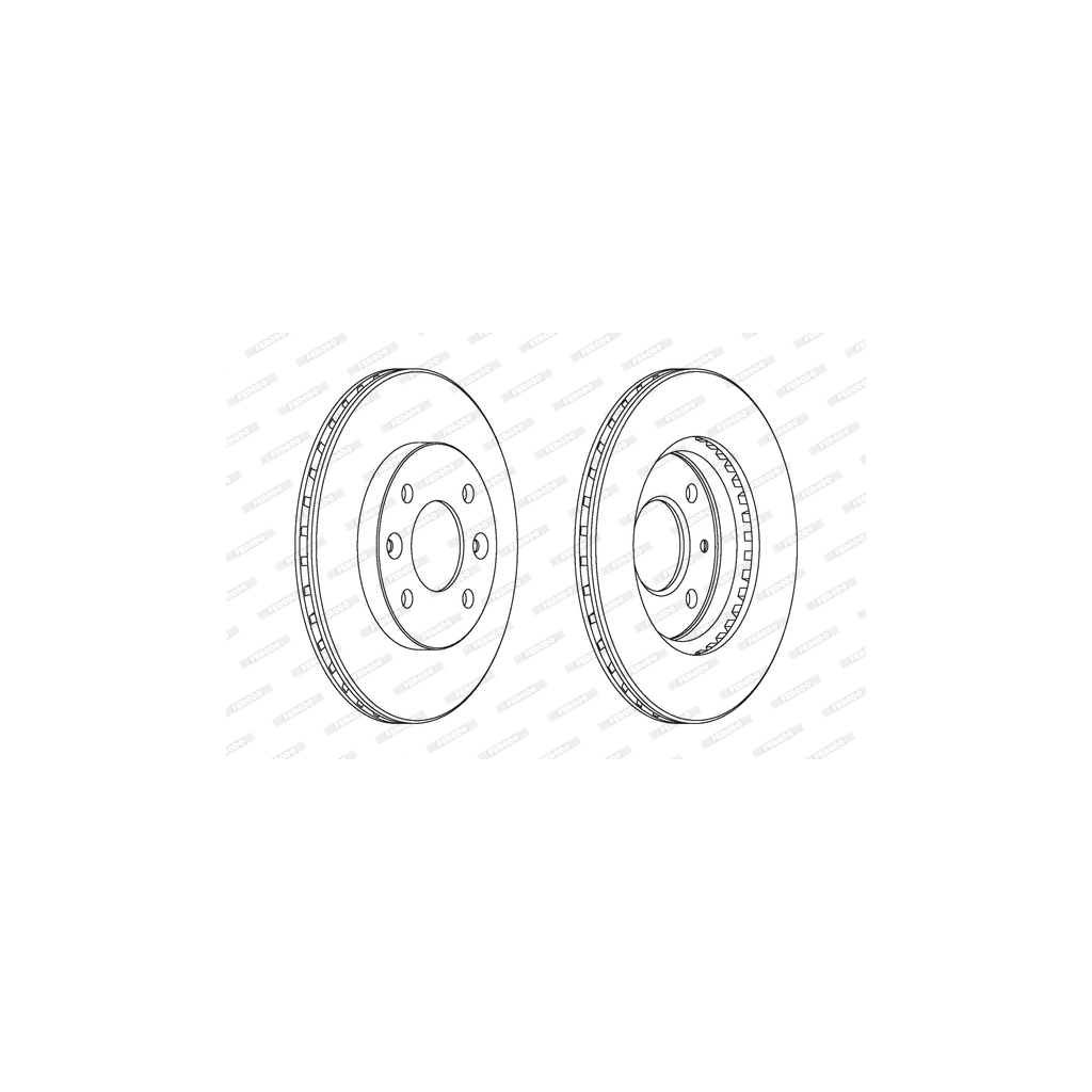 Гальмівний диск FERODO DDF158 - зображення 1