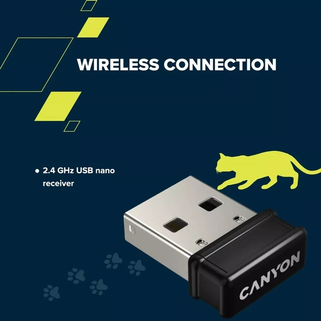 Комплект Canyon HSET-W6 Kitty Edition Wireless UA Violet (CNS-HSETW6VT) - зображення 7