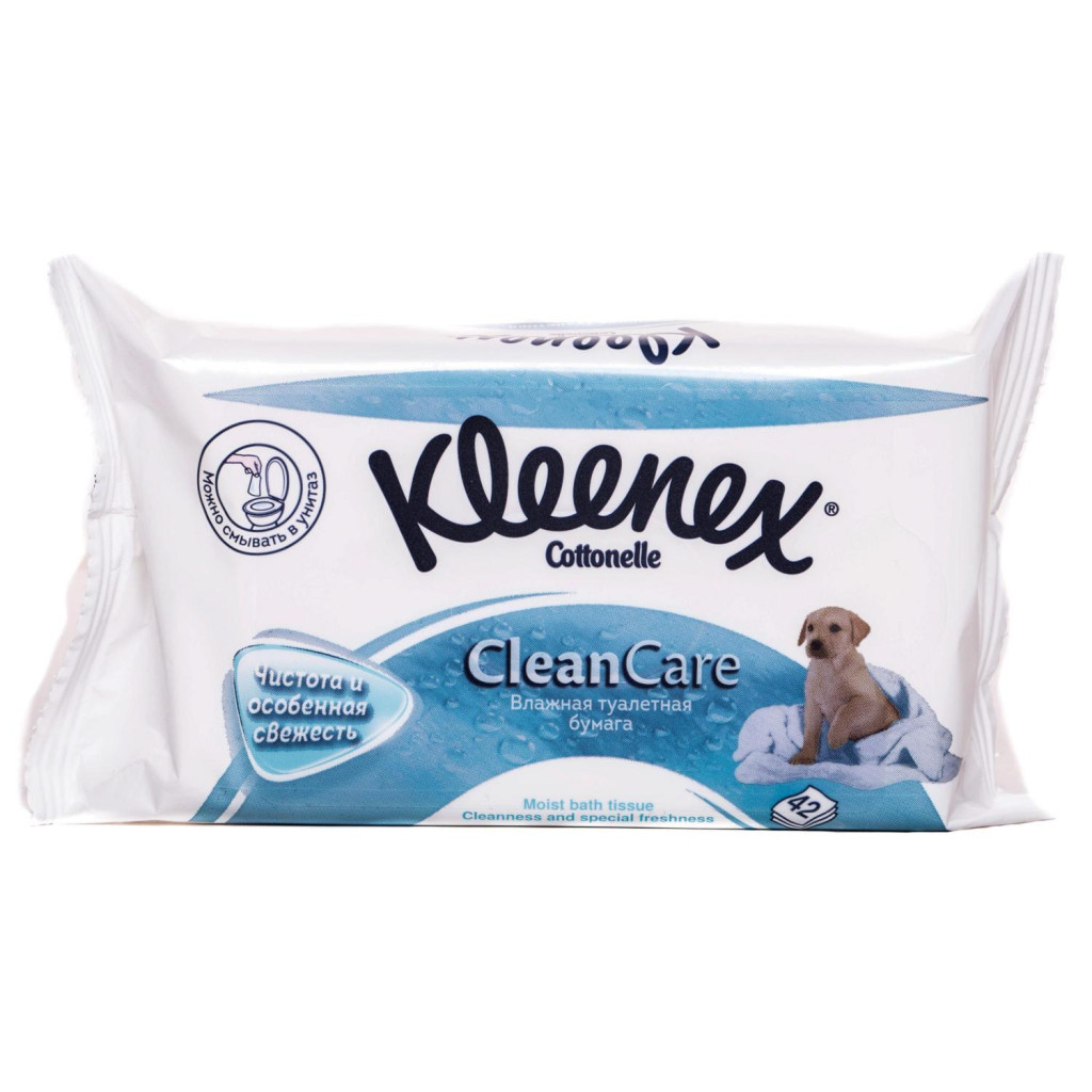 Туалетний папір Kleenex CleanCare вологий 42 шт. (5029053019086) - зображення 1