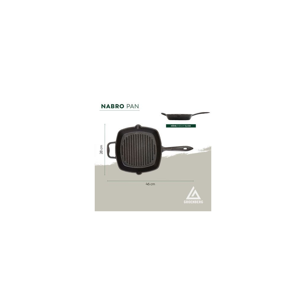 Сковорода туристична Groenberg Nabro Pan 28x28 cm / 2 L Black (266024) (DAS303249) - зображення 6