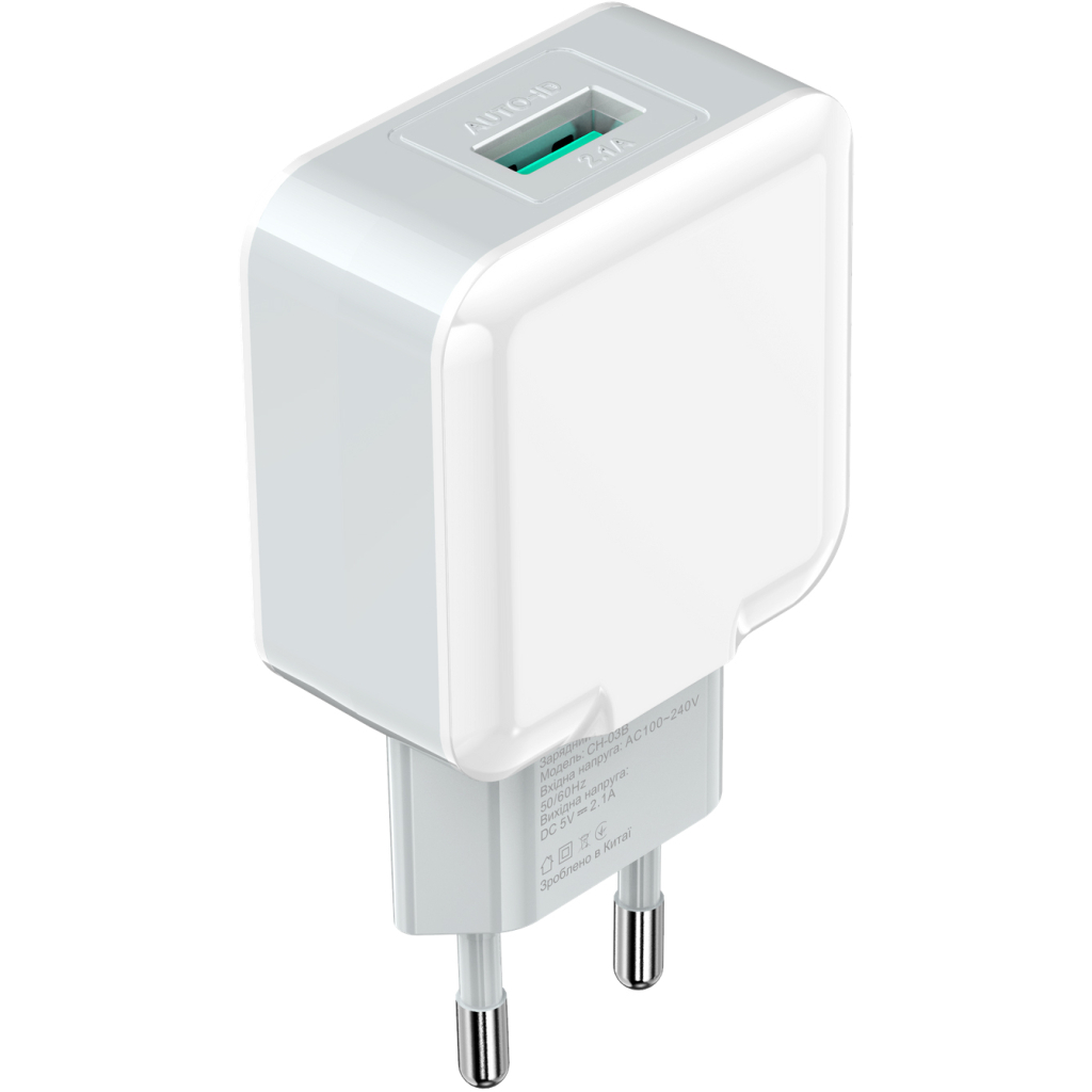 Зарядний пристрій Grand-X 5V 2.1A White (CH-03W) - зображення 4