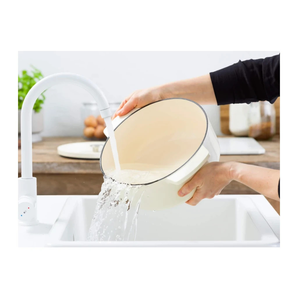 Каструля KitchenAid чавунна з кришкою 3,3 л Мигдалевий крем (CC006056-001) - зображення 8