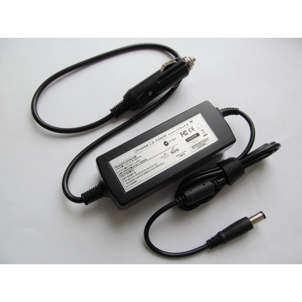 Блок живлення до ноутбуку AlSoft [car 12В-16В] HP 90W 19.5V, 4.62A, 7.4/5.0(pin ins.) +2*USB (A40293) - зображення 2