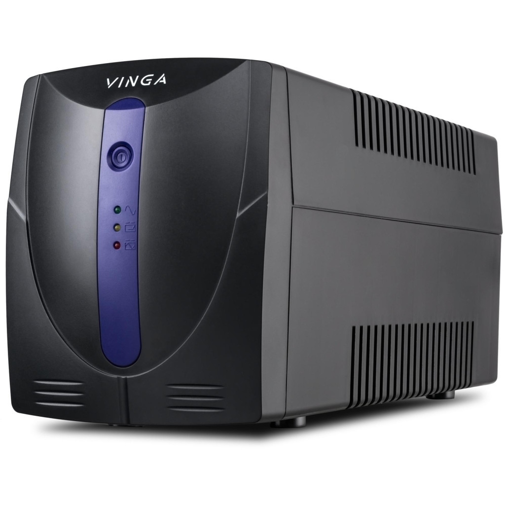 Пристрій безперебійного живлення Vinga LED 1200VA plastic case with USB (VPE-1200PU) - зображення 1