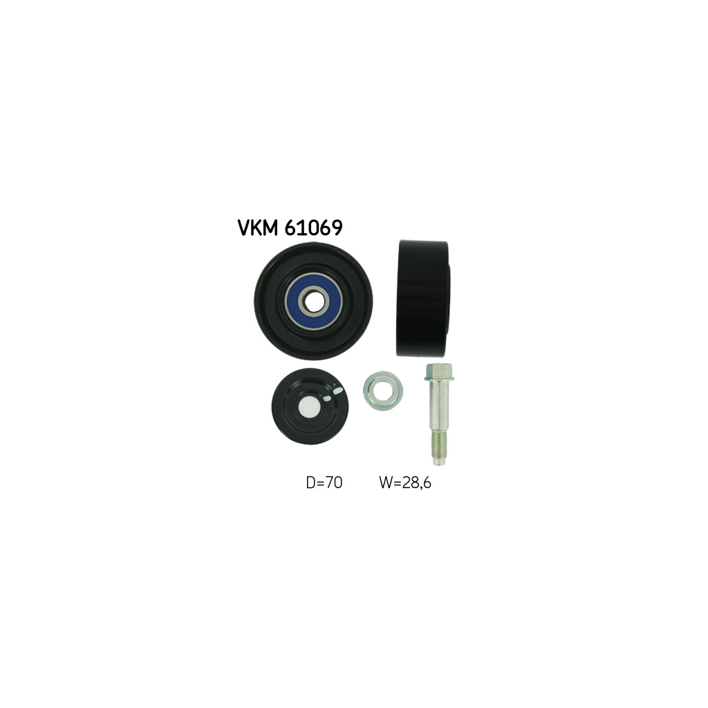 Ролик натягувача ременя SKF VKM 61069 - зображення 1