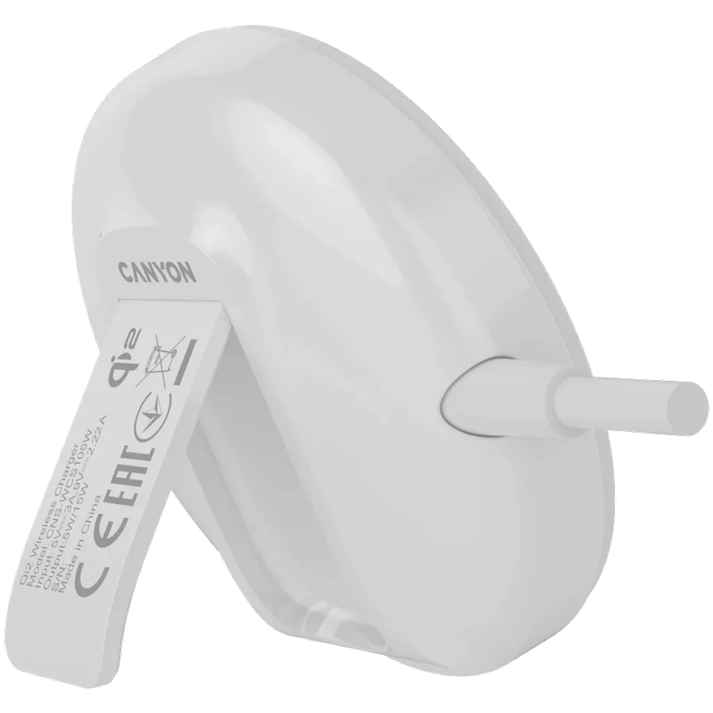Зарядний пристрій Canyon wireless charger WS-105 15W Qi2 White (CNS-WCS105W) - изображение 3