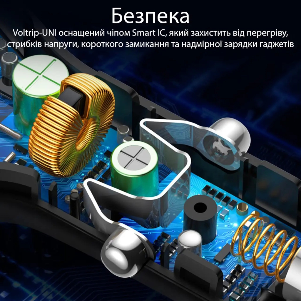 Зарядний пристрій Promate voltrip-uni.black - зображення 5