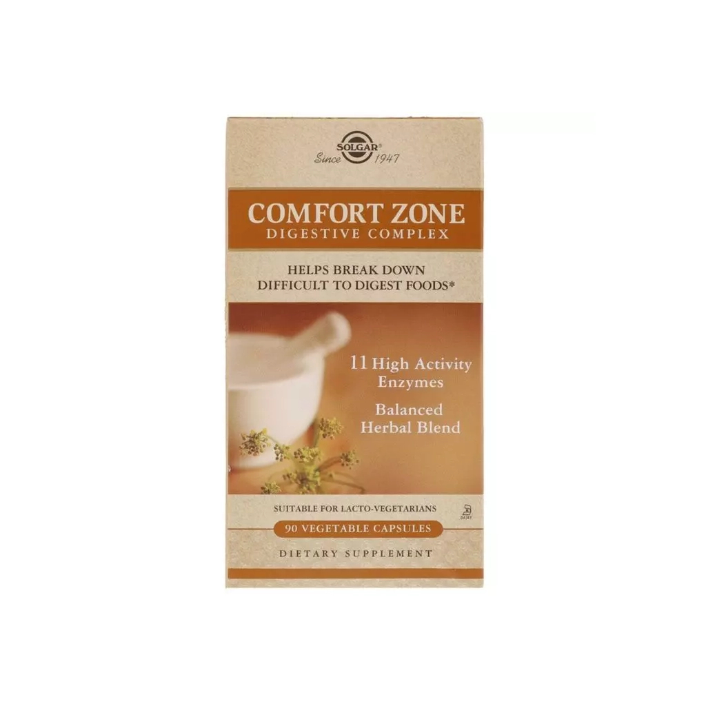 Вітамінно-мінеральний комплекс Solgar Травний комплекс Comfort Zone Digestive Complex, 90 вегетарі (SOL-51299) - зображення 2