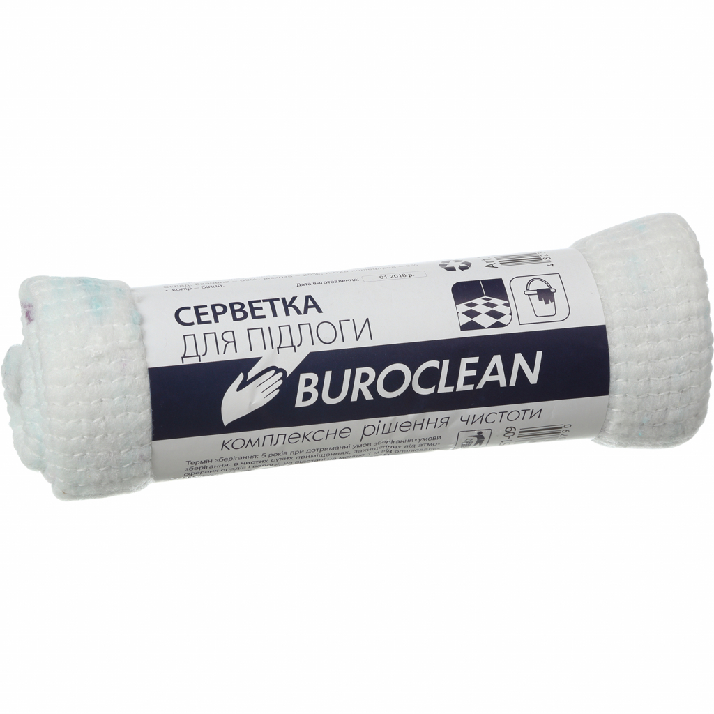 Ганчірка для підлоги Buroclean 50х70 см біла 1 шт. (4823078910790) - изображение 1