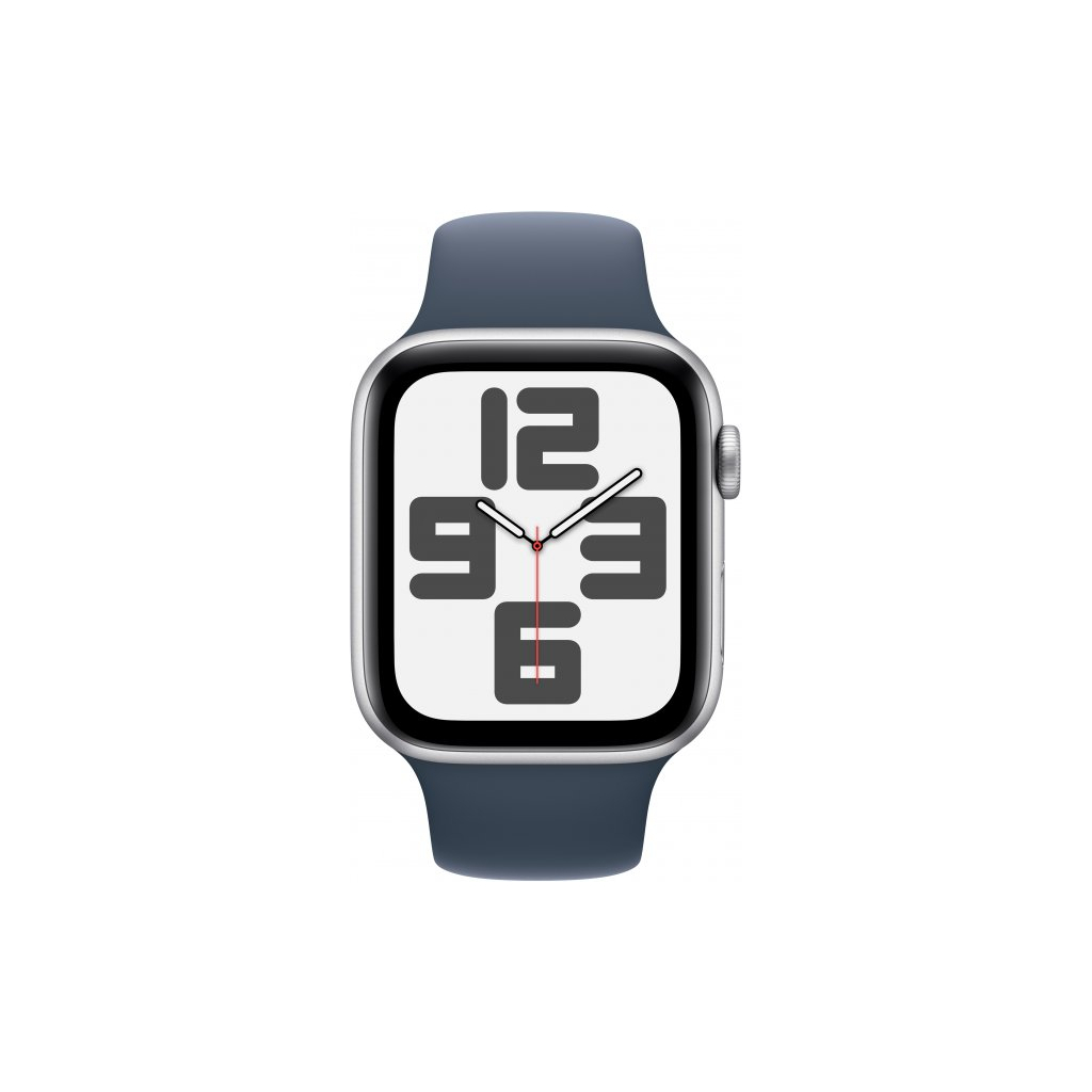 Смарт-годинник Apple Watch SE 2023 GPS 44mm Silver Aluminium Case with Storm Blue Sport Band - M/L (MREE3QP/A) - зображення 2