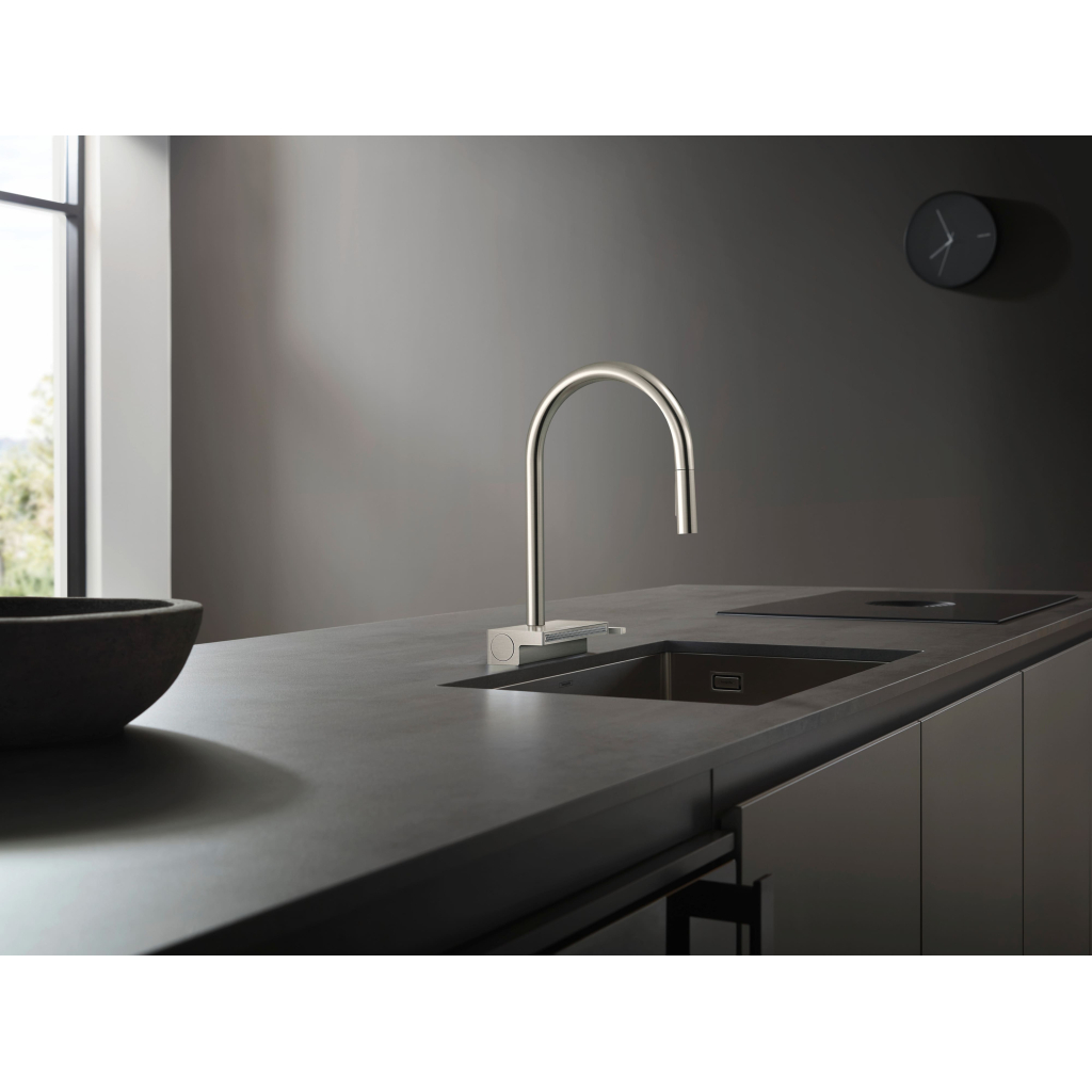 Змішувач Hansgrohe Aquno Select M81 , 22 см, сталь (73837800) - зображення 2