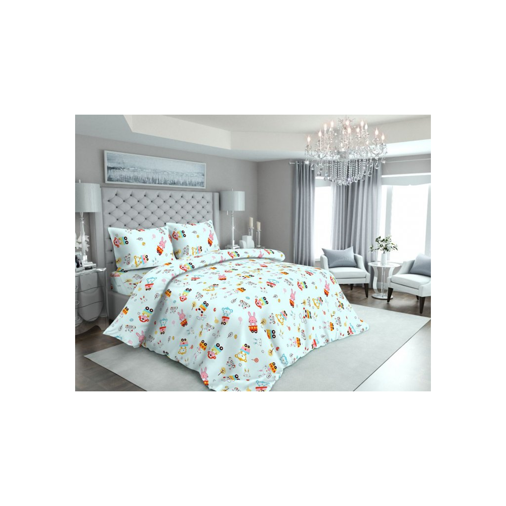 Постільна білизна MirSon Бязь 17-0513 Toys Сімейна 160x220 (2200003638561) - зображення 1