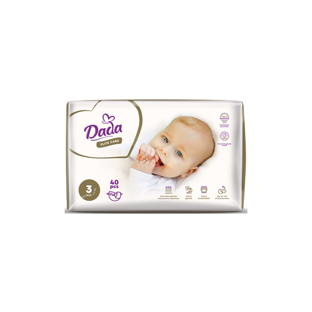 Підгузки Dada Elite Care MIDI 3 (4-9 кг) 40 шт (4820174981099) - зображення 1