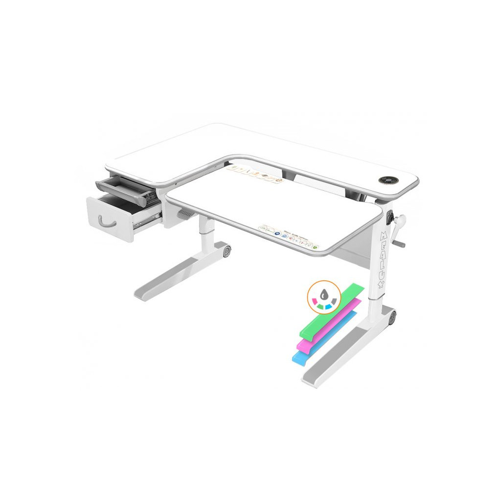 Парта Mealux Woodville Multicolor W Energy (BD-850 W/MC Energy) - зображення 1