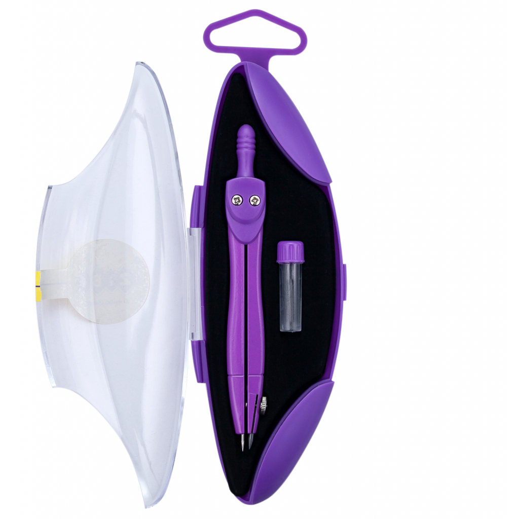 Циркуль ZiBi NEON START, у тв. футляр, зап.грифель, фіолетовий, KIDS Line (ZB.5323NS-07) - изображение 2