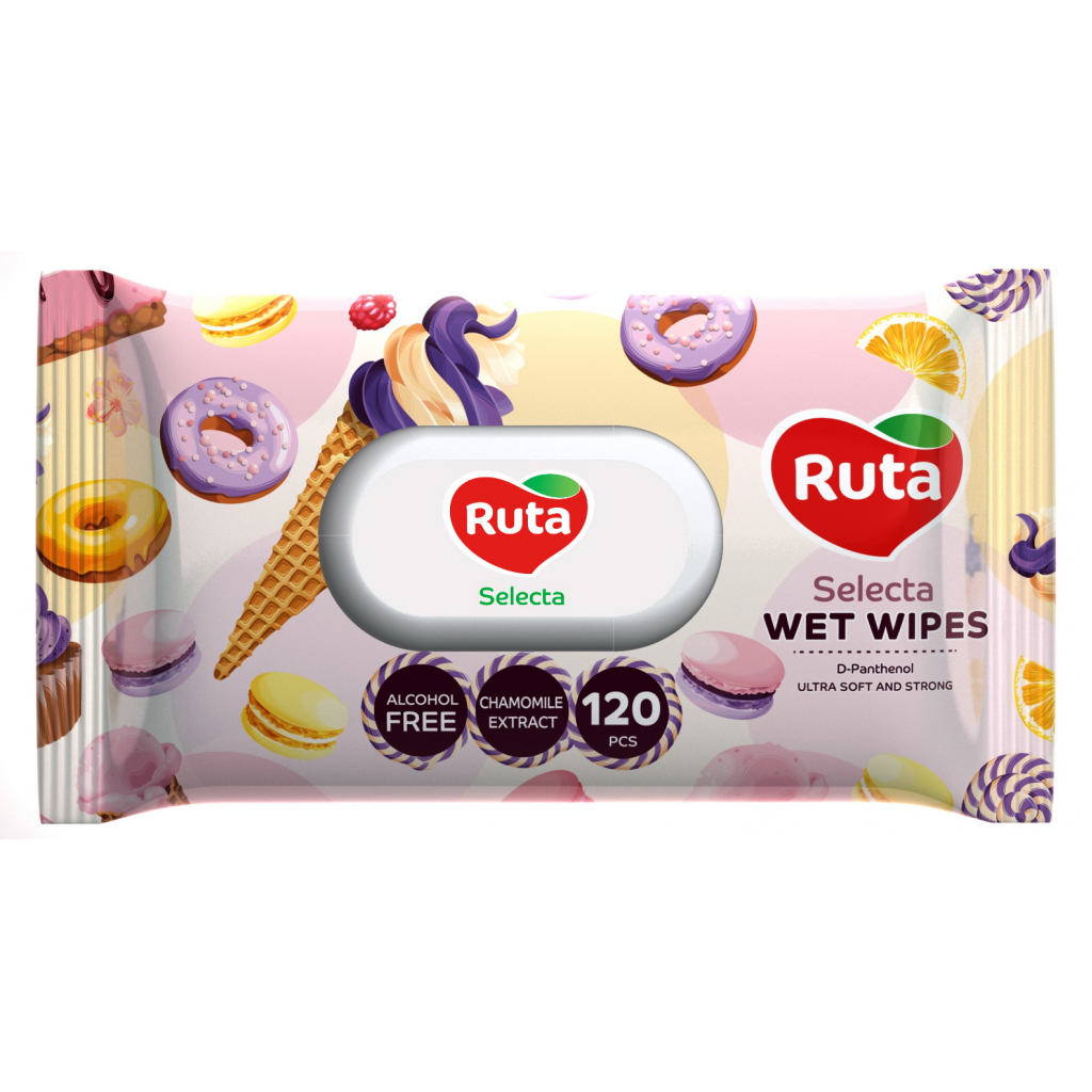 Вологі серветки Ruta Selecta 120 шт. (4820202893141) - зображення 1