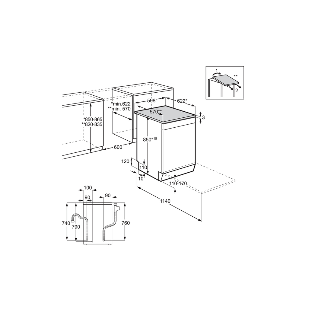 Посудомийна машина Electrolux ESA47210SW - зображення 8