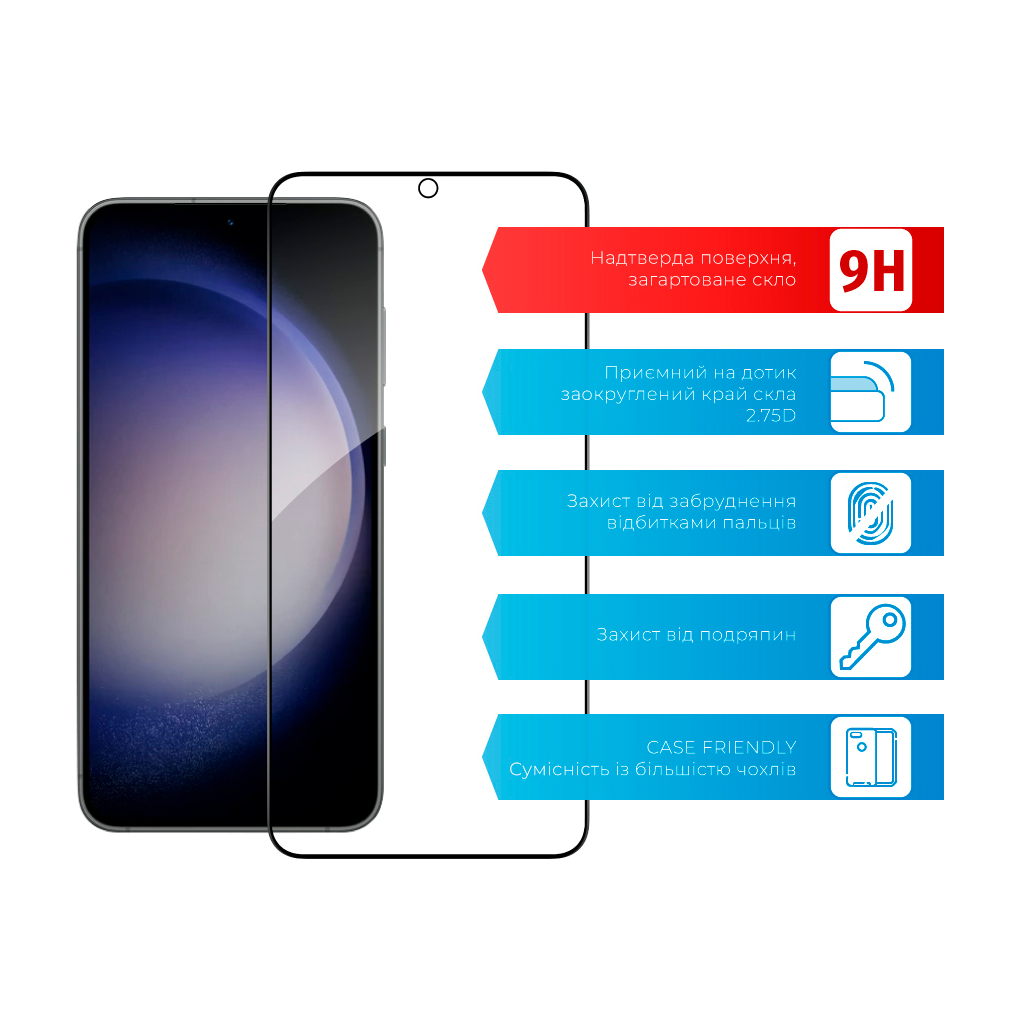 Скло захисне ACCLAB Full Glue Samsung S23 Plus (1283126559686) - зображення 3