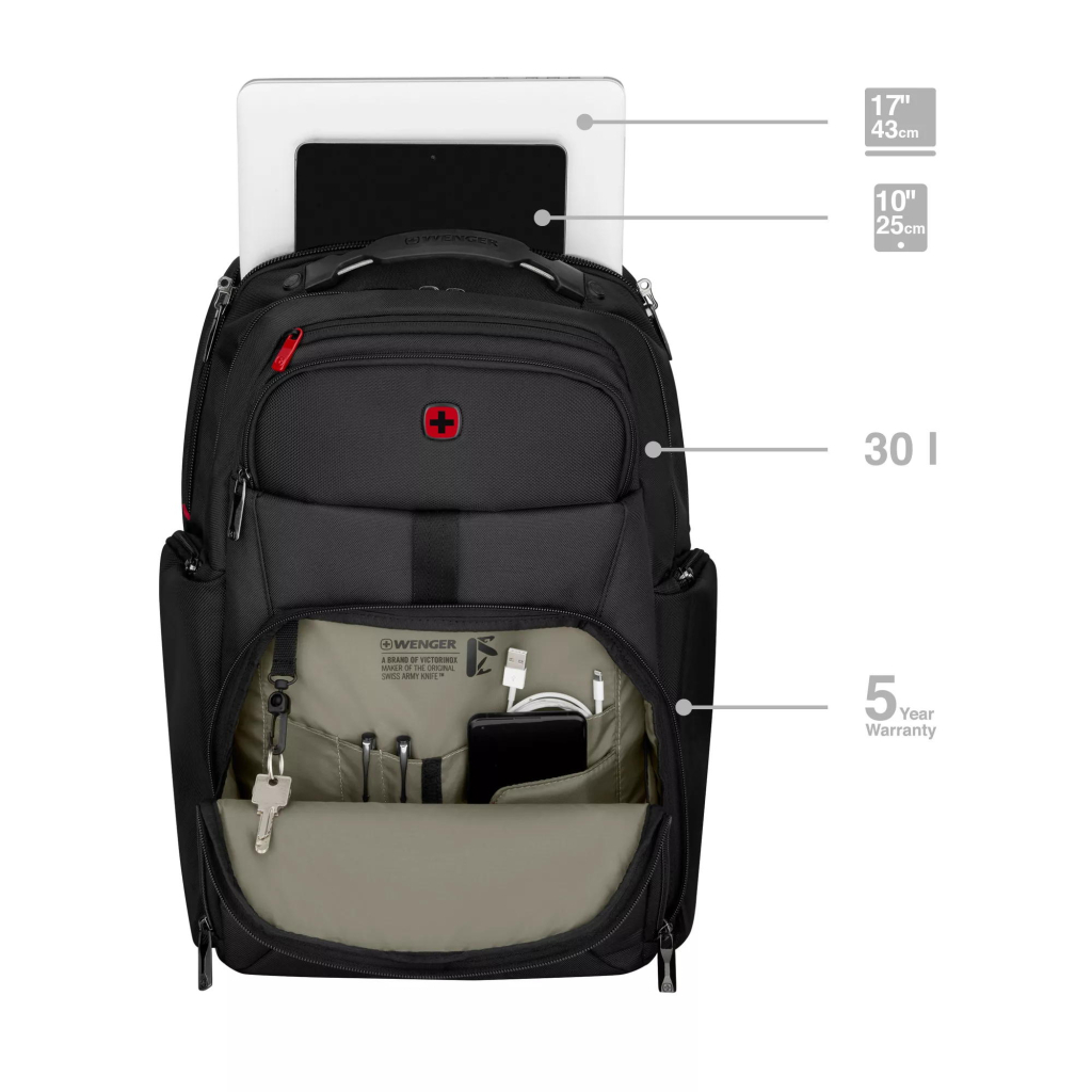 Рюкзак для ноутбука Wenger 17" New Icons, Meteor, Black (653188) - зображення 3