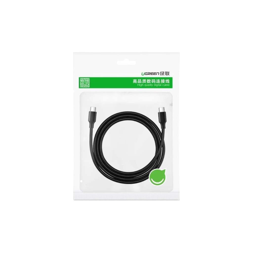 Дата кабель USB-C to USB-C 0.5m US286 3A (Black) Ugreen (50996) - зображення 2